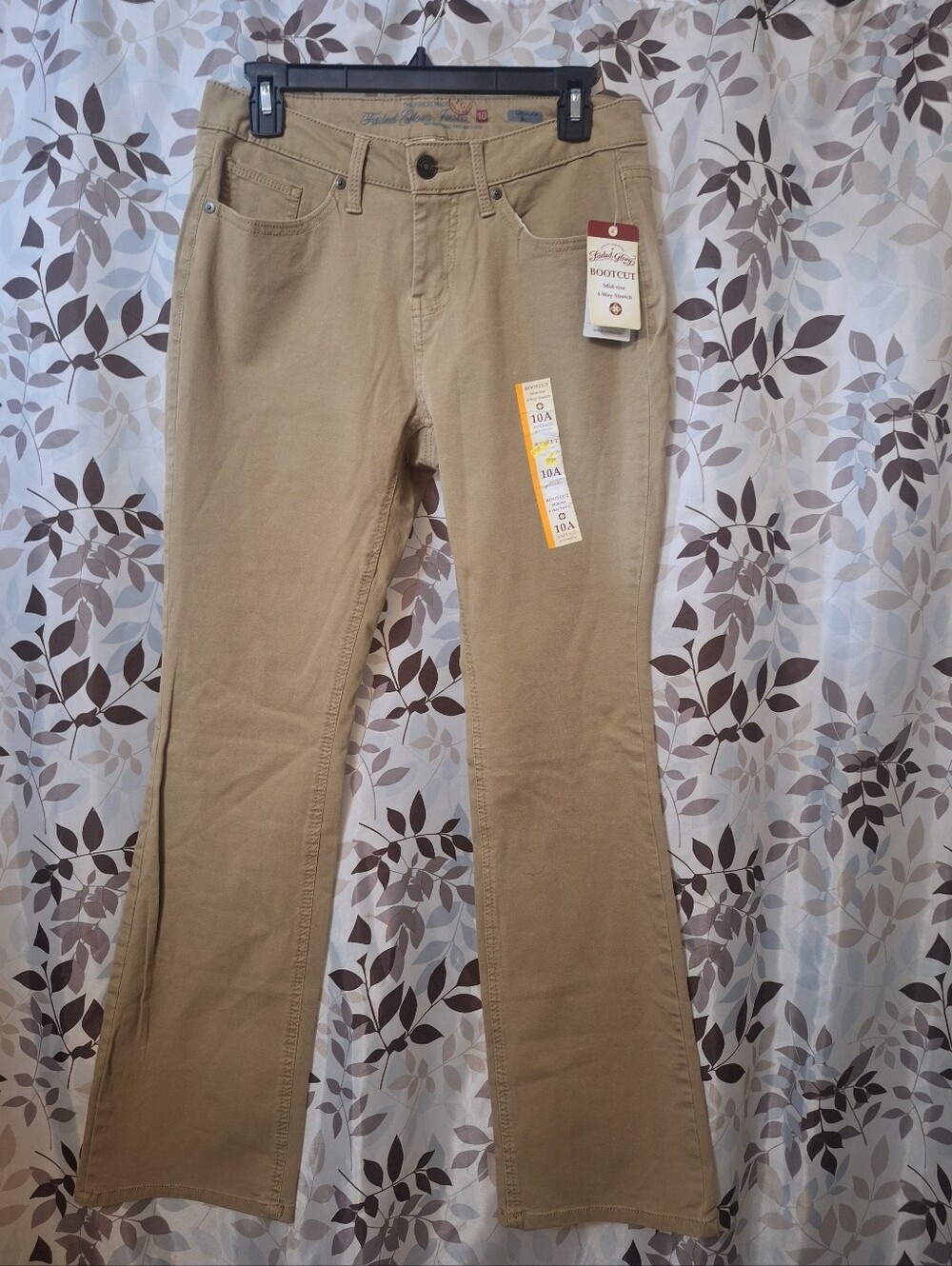 New Faded Glory Bootcut Mid-rise For A Stretch Pants Jeans 10A
